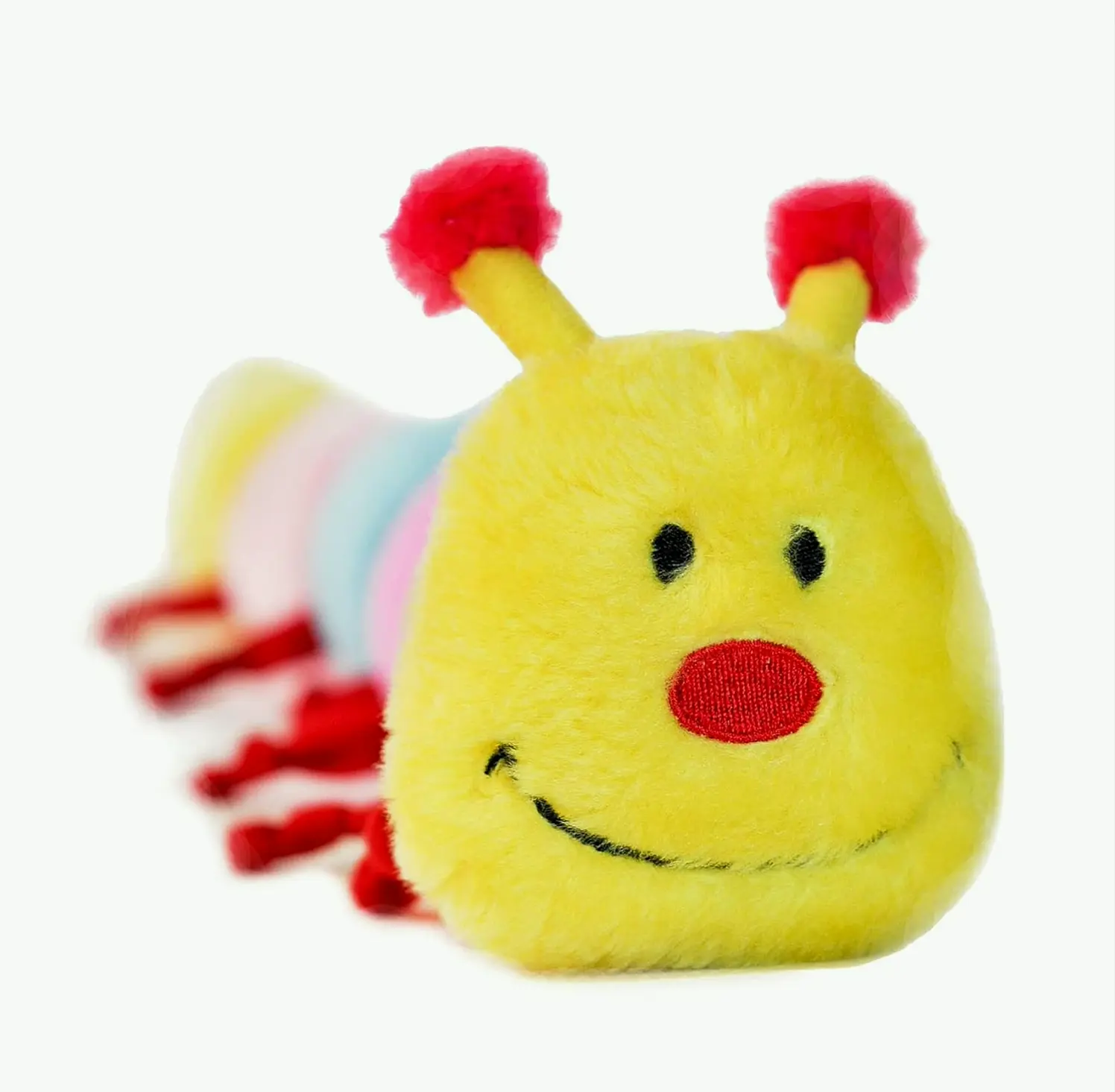 Rainbow Caterpillar Dog Toy with Sounds