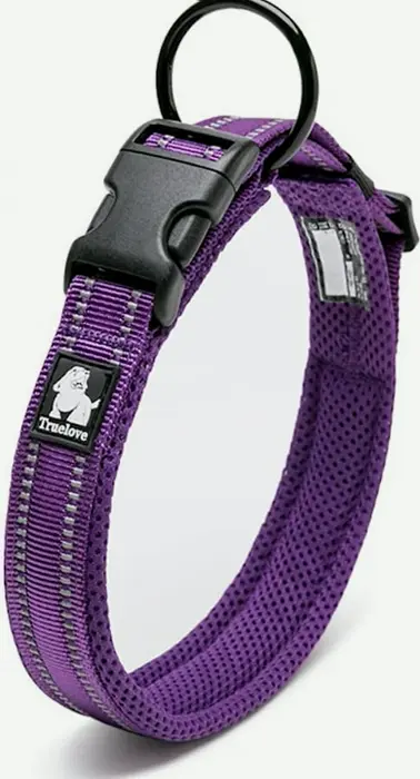 Chai's Comfortable Medium Dog Collar (Purple)