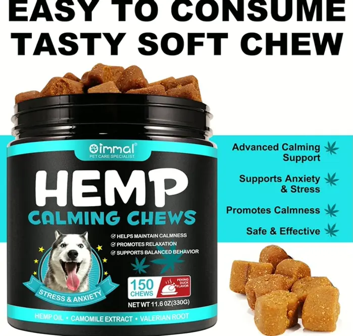 Natural Hemp Soothing Chews for Canines - 150PCS