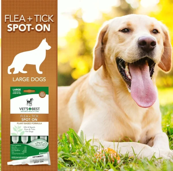 Veterinarian’s Top Flea Spot-On, Large Dogs, Plant-Based Oils