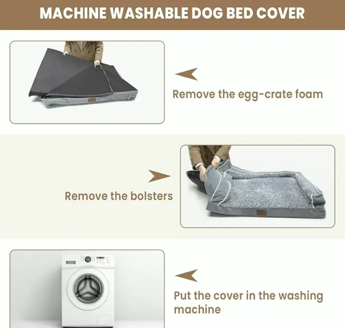 Large Dog Bed, Brown Sleeping Mats for Large Dogs
