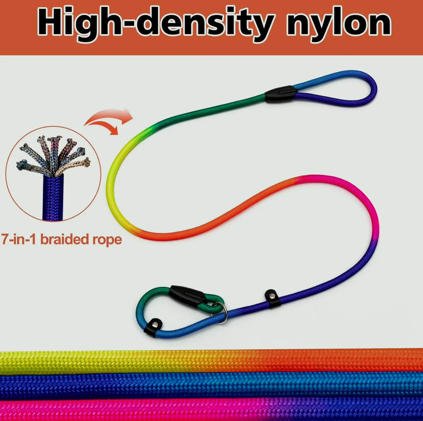 3pcs Slip Lead Dog Leads, No-Pull for Mid-sized and Small Dogs