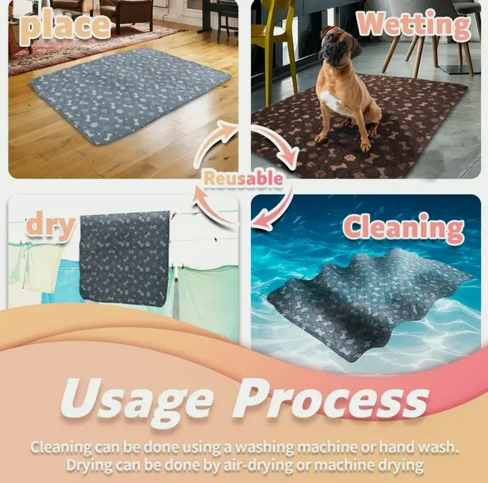 Washable Dog Training Pads (4 Pack of 4, Non-Skid)