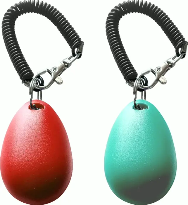Dog Training Clicker with Hand Band - Latest Crimson + Teal