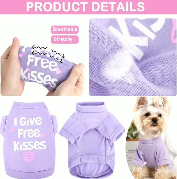 Tiny Puppy Clothes for Female - 4-Pack Chihuahua Toy Apparel