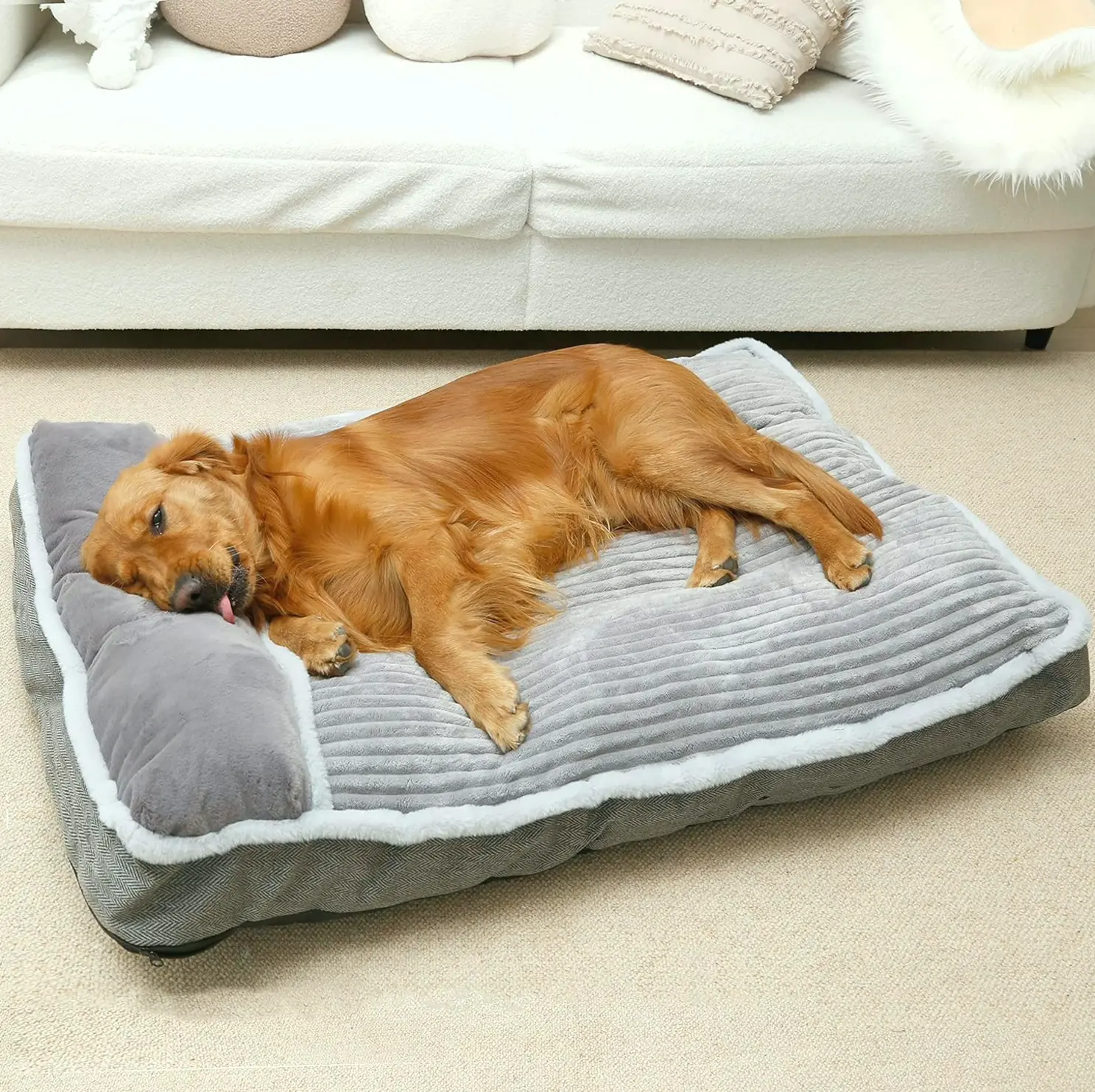 Pet Bed with Pillow for Medium Dogs