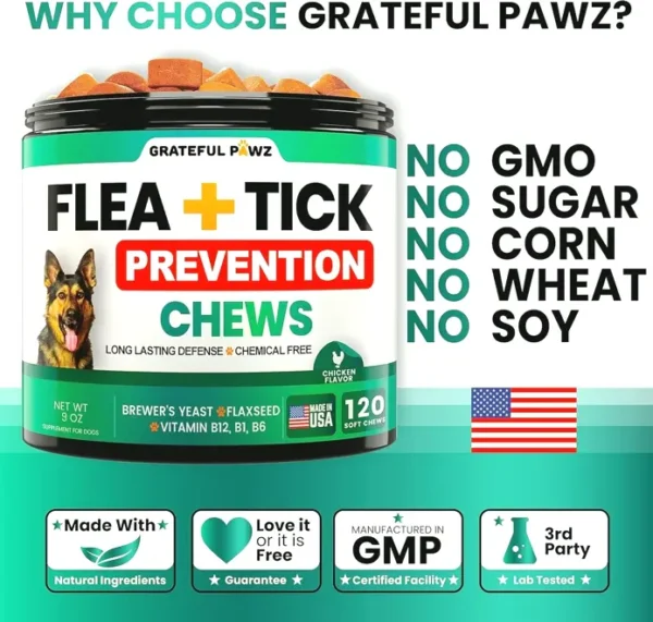 Tick Protection Chews for Canines - All-Natural