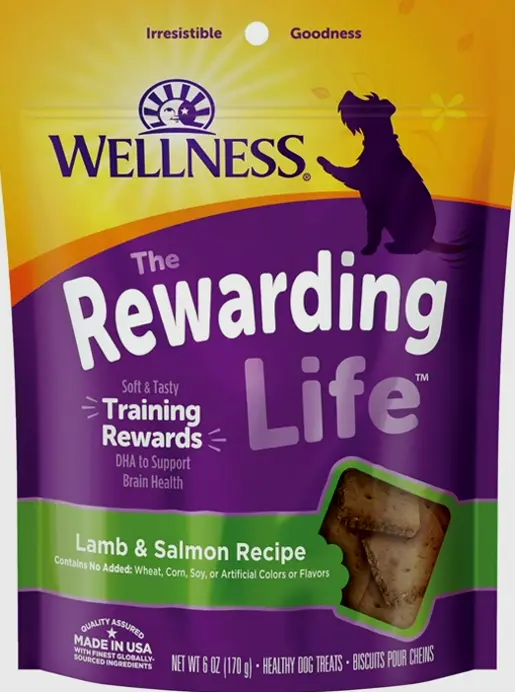Grain-Free Canine Snacks with Lamb & Salmon, 6-Oz Pack