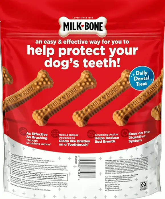 Milk-Bone Cleaning Chews: 25 Large Dental Dog Snacks
