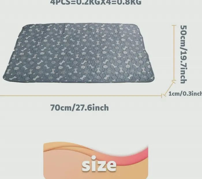 Washable Dog Training Pads (4 Pack of 4, Non-Skid)