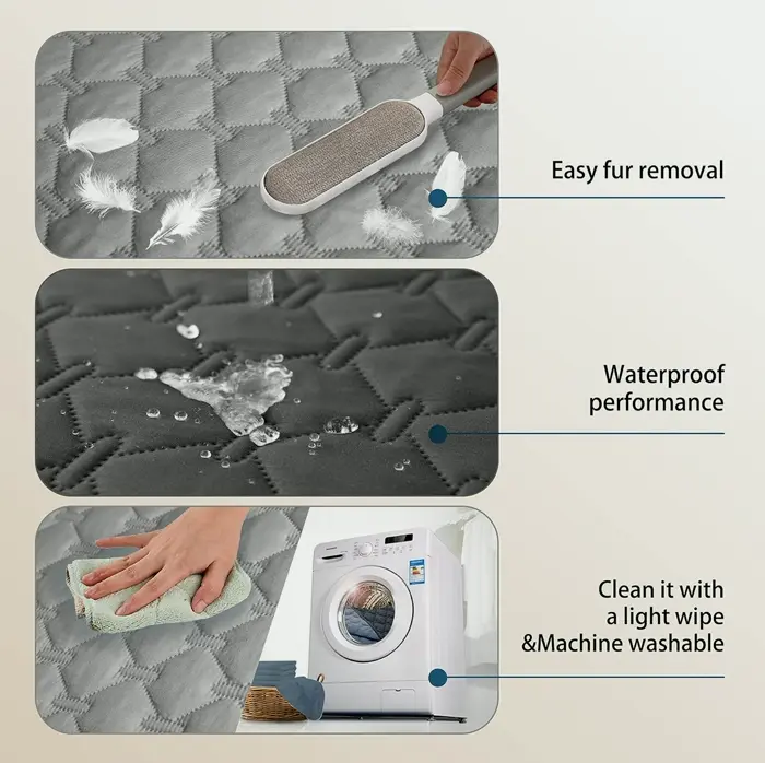 Water-Resistant Pet Blanket for Furniture & Bed Protection