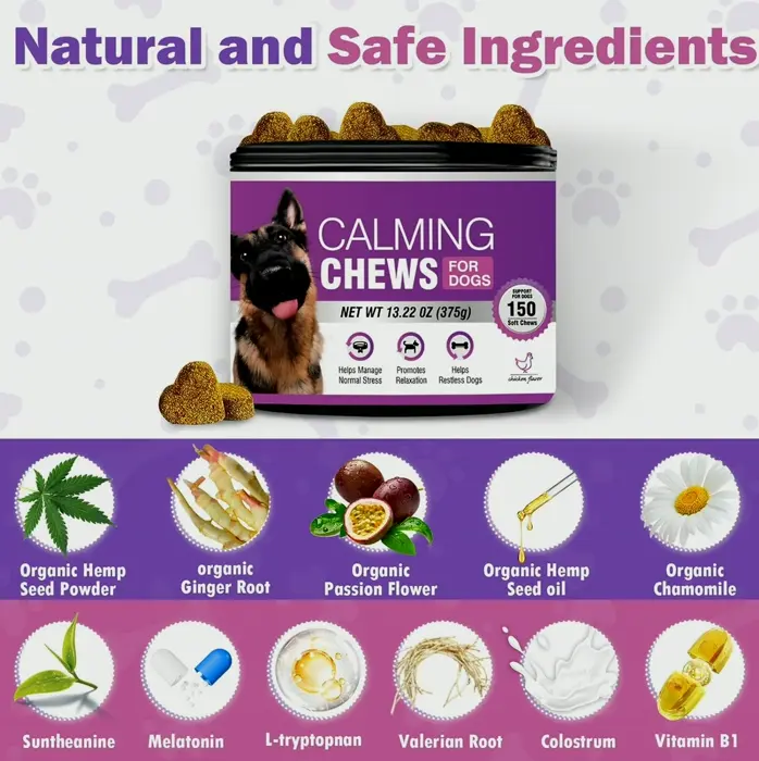 Hemp Soothing Chews for Puppies - Stress Relief