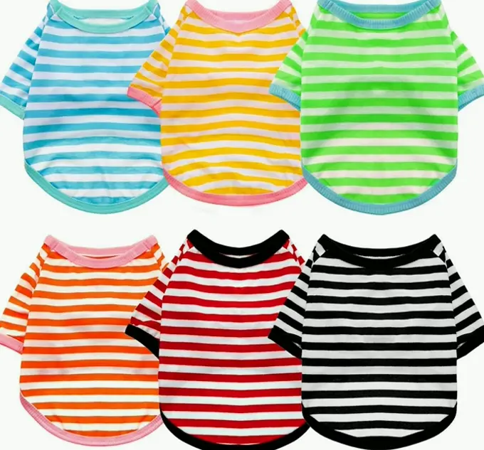 Geyoga 6-Piece Colorful Dog Shirts for Small-Sized Dogs