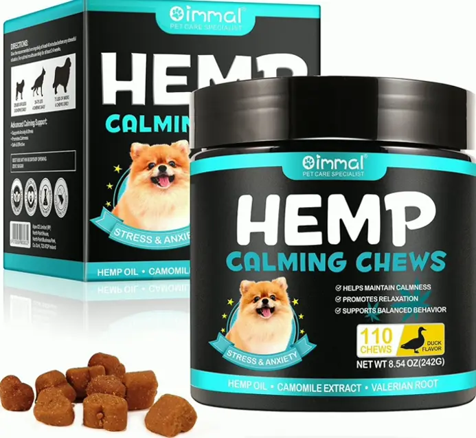 Hemp Calming Chews for Dogs - 110PCS Duck