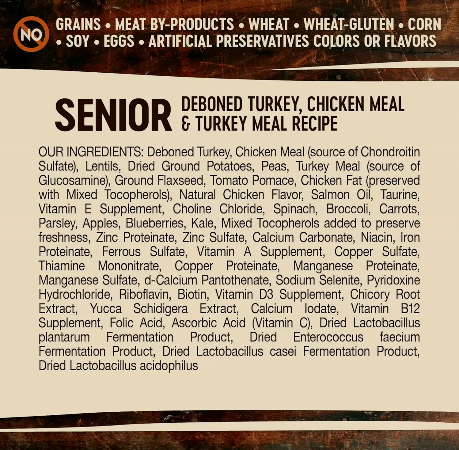 No Grain Elderly Dog Food - Bird 12 lb Pack