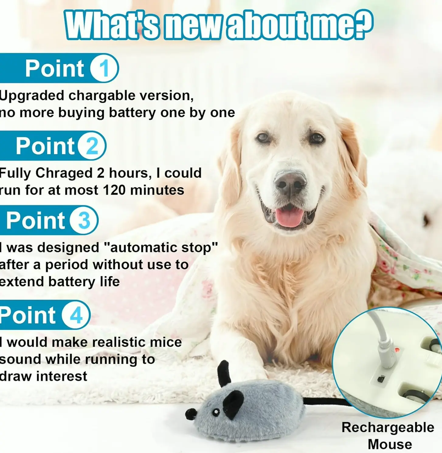 Interactive Pet Toy with Automatic Rodent Movement