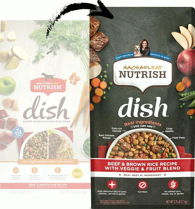 Rachael Nutrish Dish High-quality Dry Dog Food, Beef & Rice, 3.75 lbs