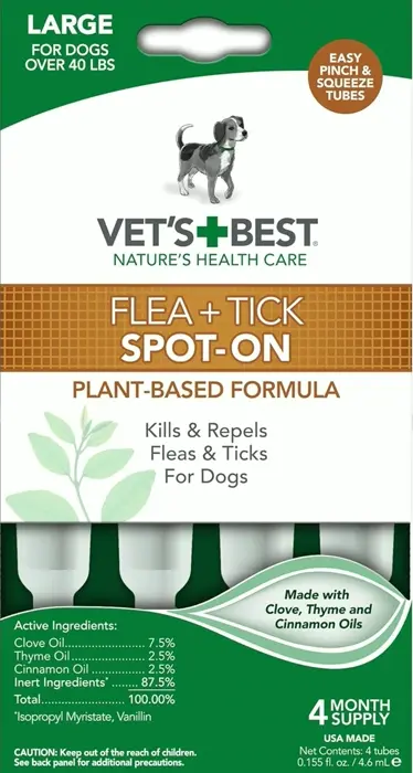 Veterinarian’s Top Flea Spot-On, Large Dogs, Plant-Based Oils