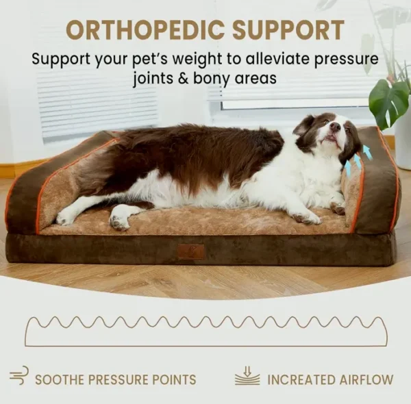 Large Dog Bed, Brown Sleeping Mats for Large Dogs