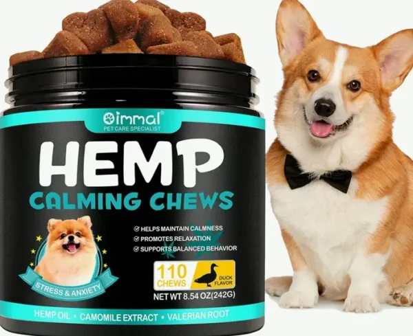 Hemp Calming Chews for Dogs - 110PCS Duck