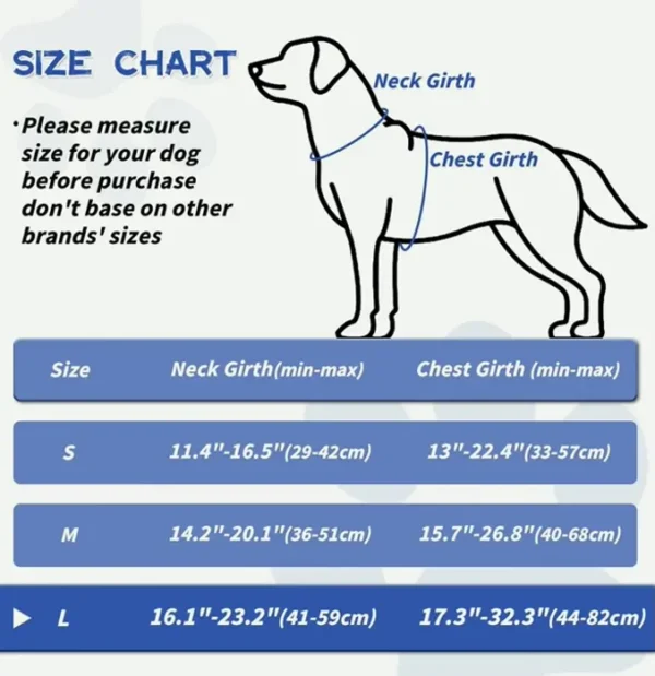 Dog Harness, No Pull, Adaptable, Reflective, Azure, L