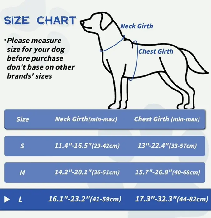 Dog Harness, No Pull, Adaptable, Reflective, Azure, L