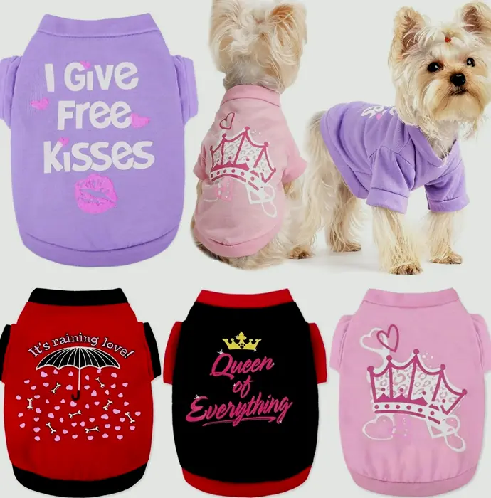 Tiny Puppy Clothes for Female - 4-Pack Chihuahua Toy Apparel