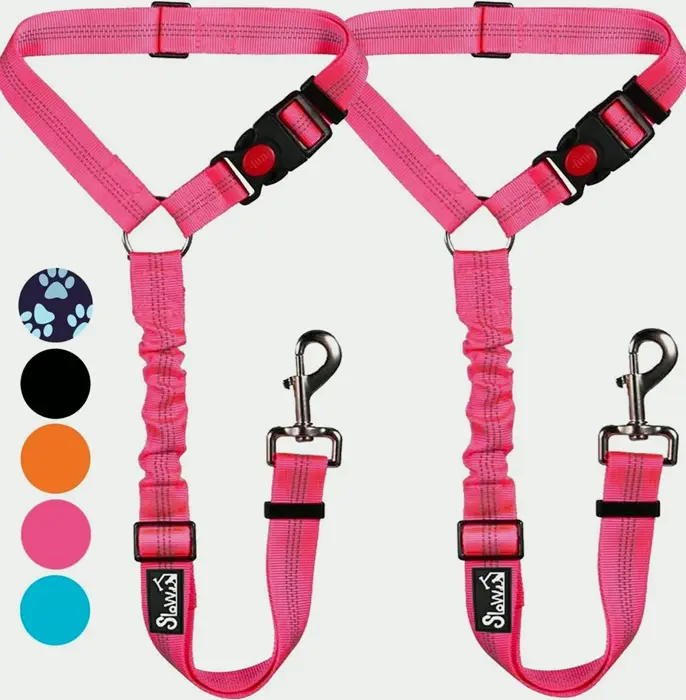 Dog Vehicle Safety Harness, Flexible 2-Pack