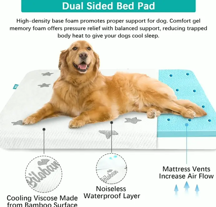 Moisture-resistant Dog Mattress for XXL Dogs, Machine-washable