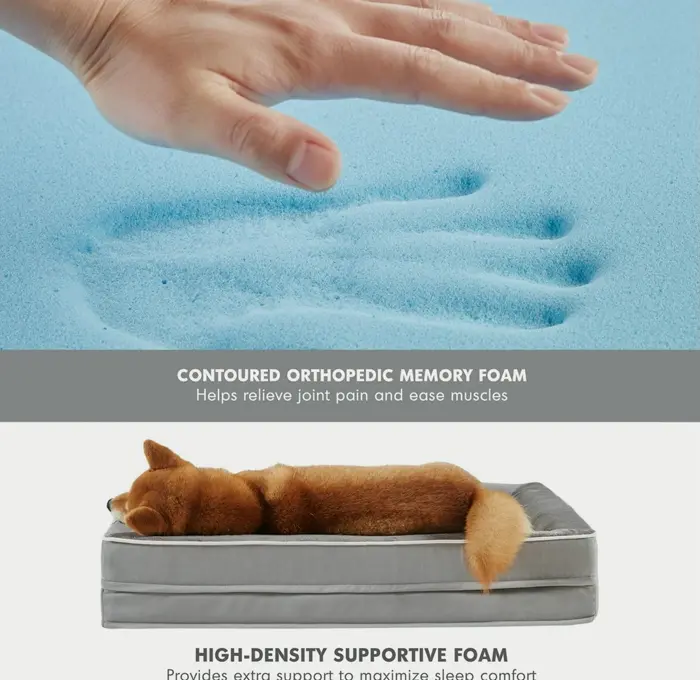 Orthopedic Dog Bed for Large Dogs with Memory Foam
