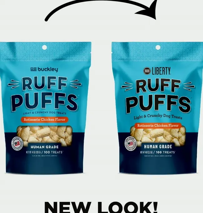 BIXBI Ruff Puff Dog Practice Snacks, Rotisserie