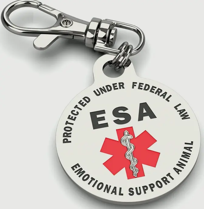 Two-Sided Emotional Support Animal Badge