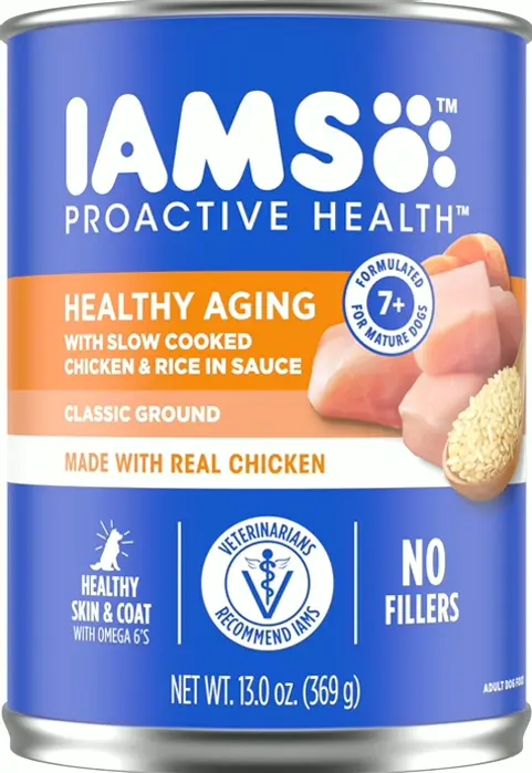 IAMS ProActive HEALTH Wet Dog Food with Chicken and Rice, 12 Cans