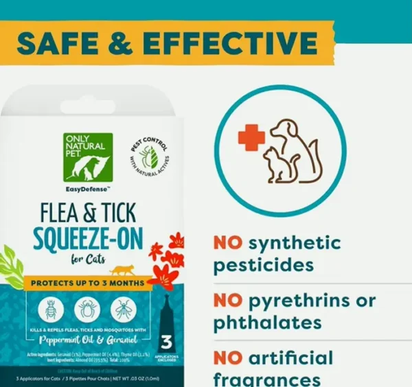Plant-Based Flea & Tick Control for Cats - EasyDefense Drops