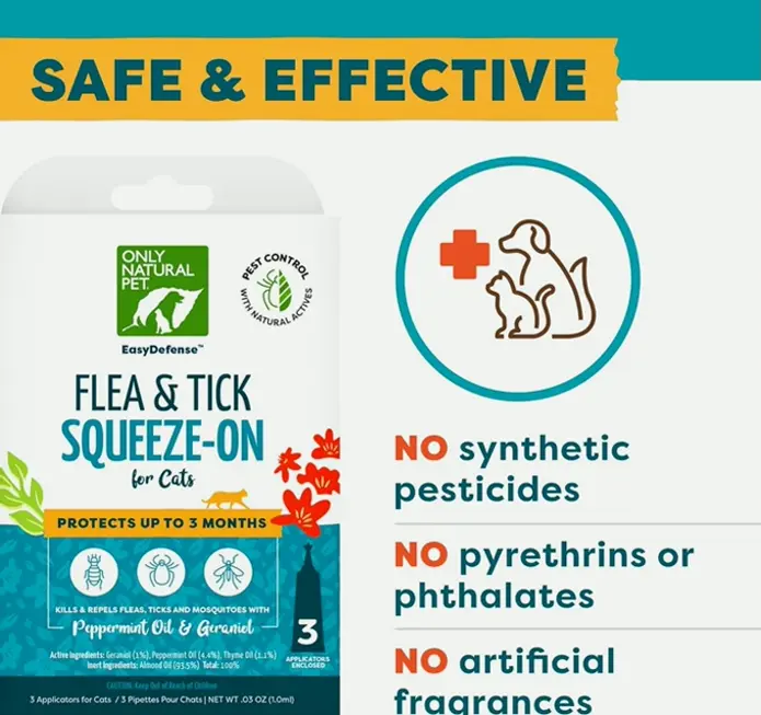 Plant-Based Flea & Tick Control for Cats - EasyDefense Drops