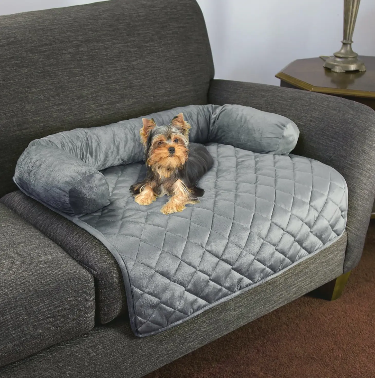 Pet Sofa Protector with Water-Resistant Edge - Gray