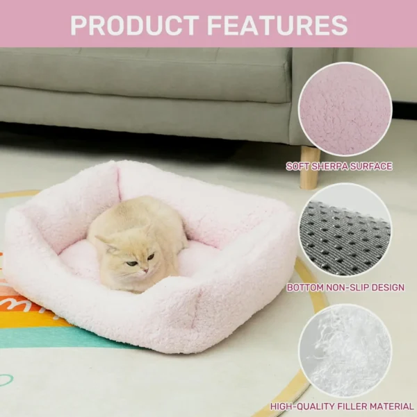 Hollypet's Self-Warming Sherpa Pet Cushion for Small Animals