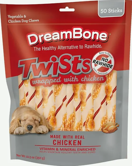 Pet Chew Twist Chews - Rawhide-Free (Fifty Pieces)