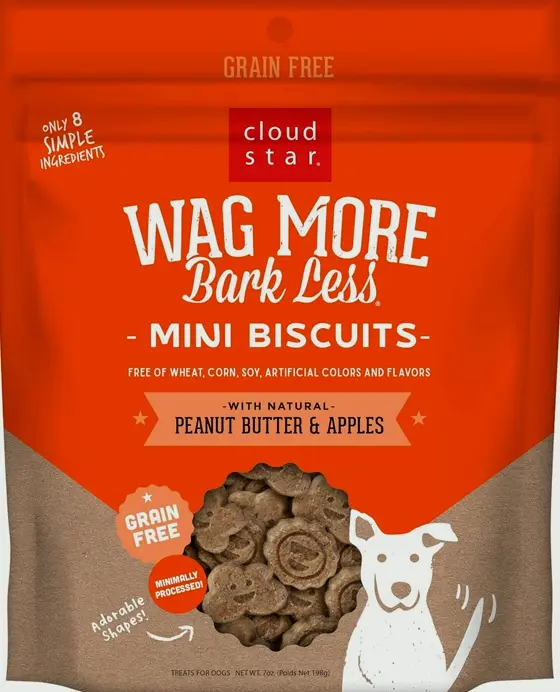 Grain-Free Bite-Sized Biscuits, Nut Butter & Apple, 7 ounces