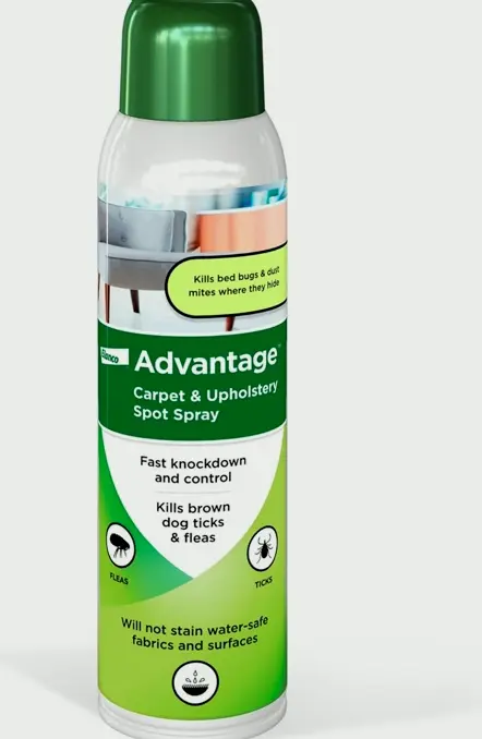 Advantage Carpet & Upholstery Spot Spray | Kills Parasites, Ticks & Bedbugs | 16 oz